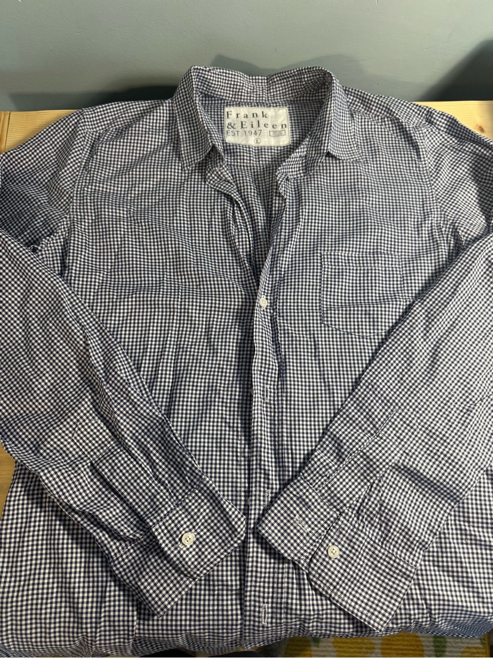 Frank & Eileen Men's Navy Check Button-Down Shirt